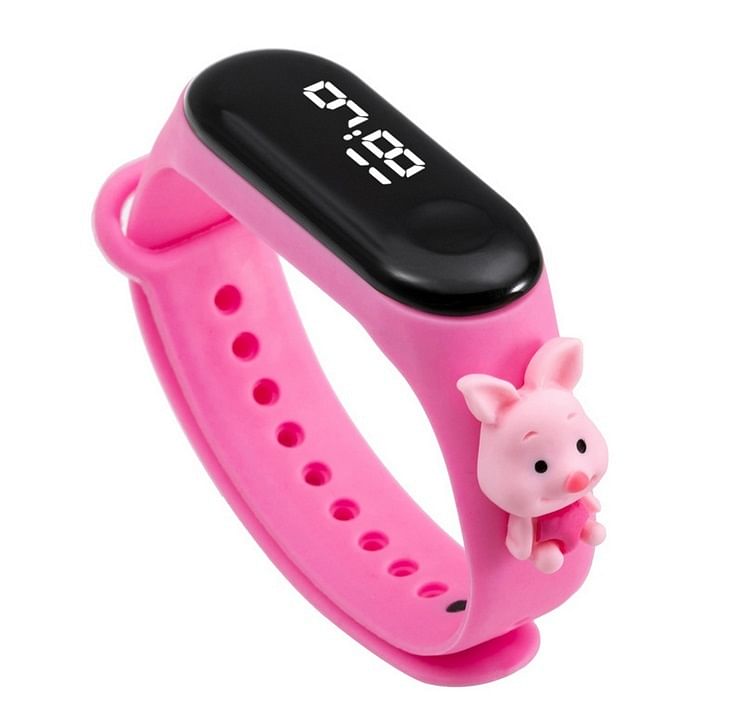 Smart  Bracelet Led Electronic Creative Student Plastic Waterproof Touch Control Bracelet Pink