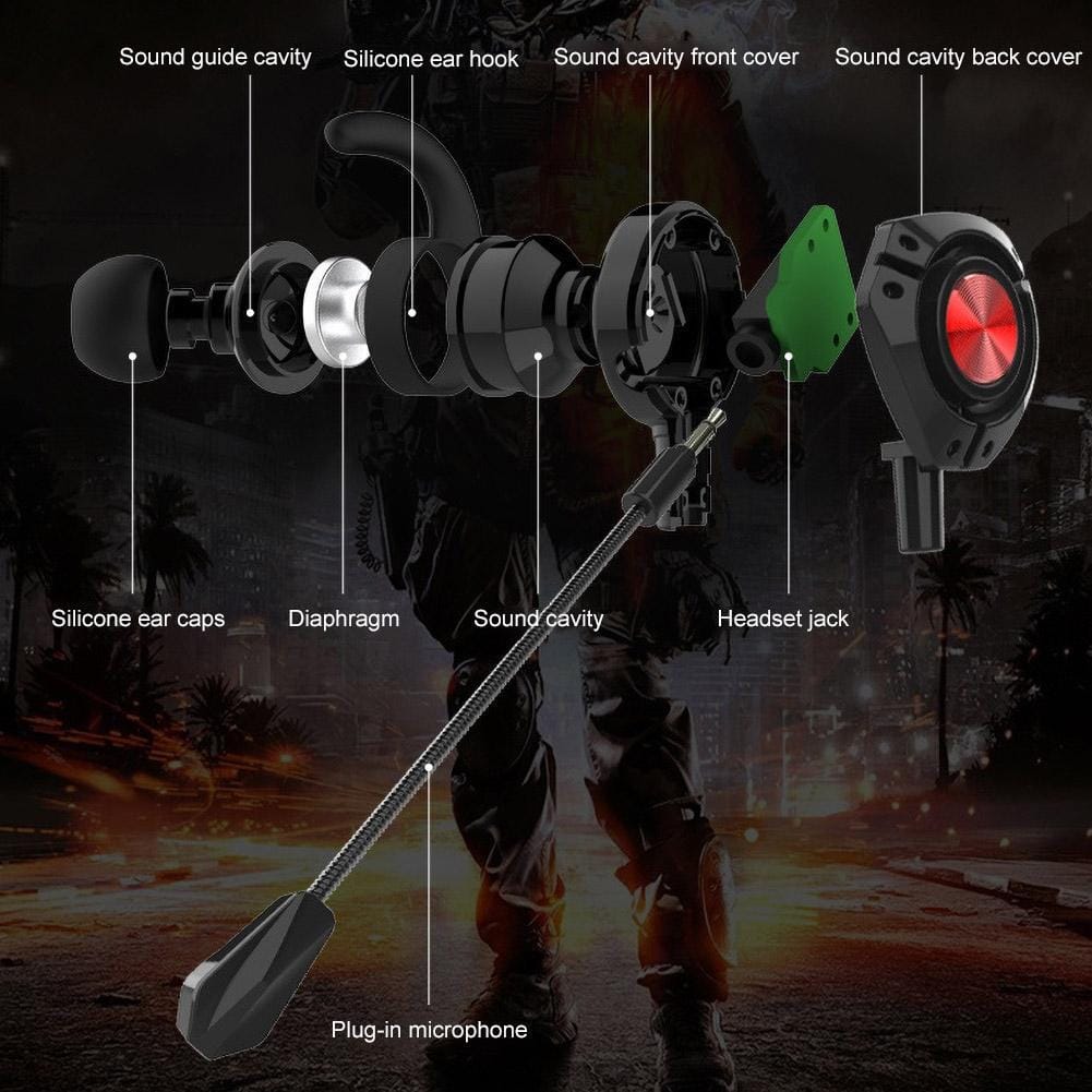 G22 Wired 3.5mm Earplug Gaming Earphone Dynamic Headphone In-ear Noise Reduction Earbuds With Microphone Black - Image 7