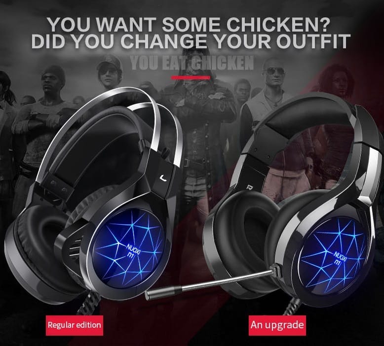 Adjustable Headset Surround Sound Stereo Noise Cancelling Over Ear Headphones Wired Gaming Headset With Microphone White - Image 4