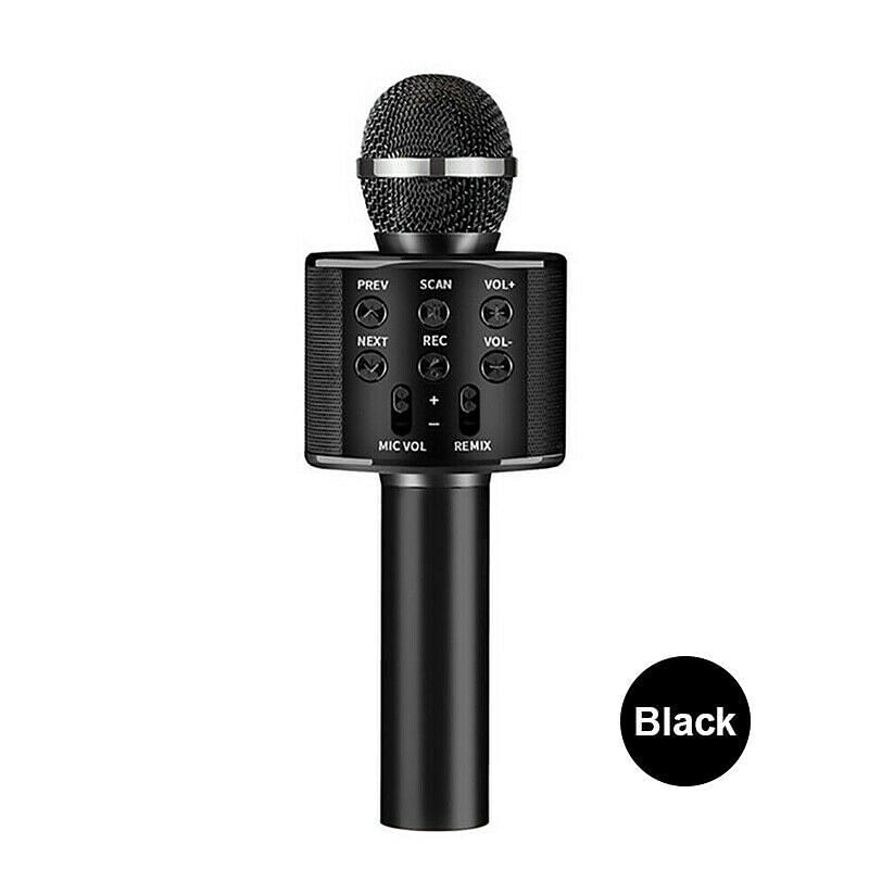 Ws858 Mobile Phone Microphone Wireless Bluetooth Microphone Speaker 800mah Ktv Player Black