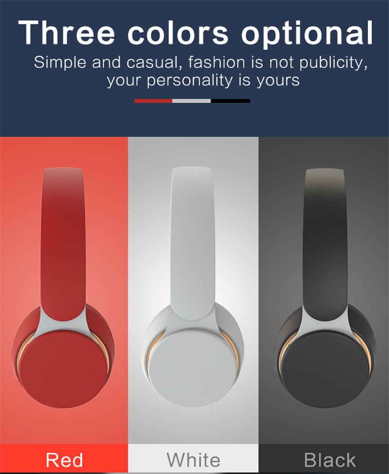 Wireless Headphones Bluetooth--compatible Headset Foldable Stereo Adjustable Earphones With Mic black - Image 3