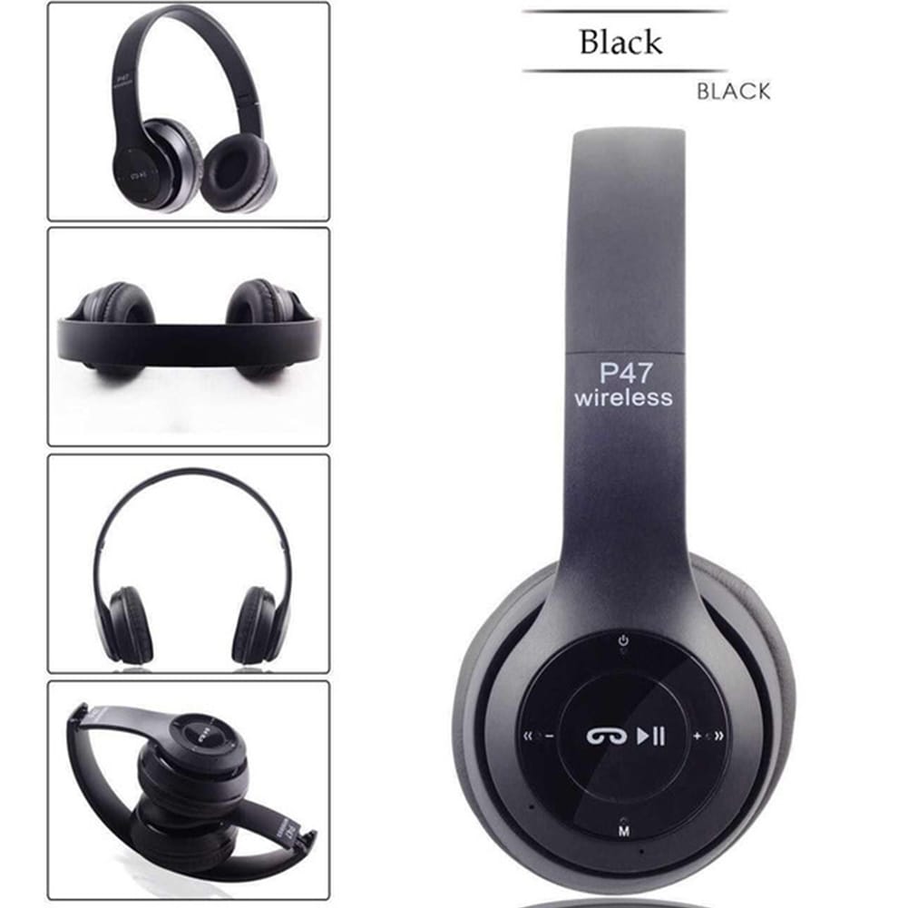 P47 Foldable Wireless Headphones, Tablet Bluetooth-compatible Headset With Mic, Compatible For Mobile Xiaomi Iphone Sumsamg Red - Image 2