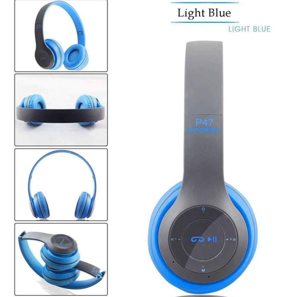 P47 Foldable Wireless Headphones, Tablet Bluetooth-compatible Headset With Mic, Compatible For Mobile Xiaomi Iphone Sumsamg Red - Image 3