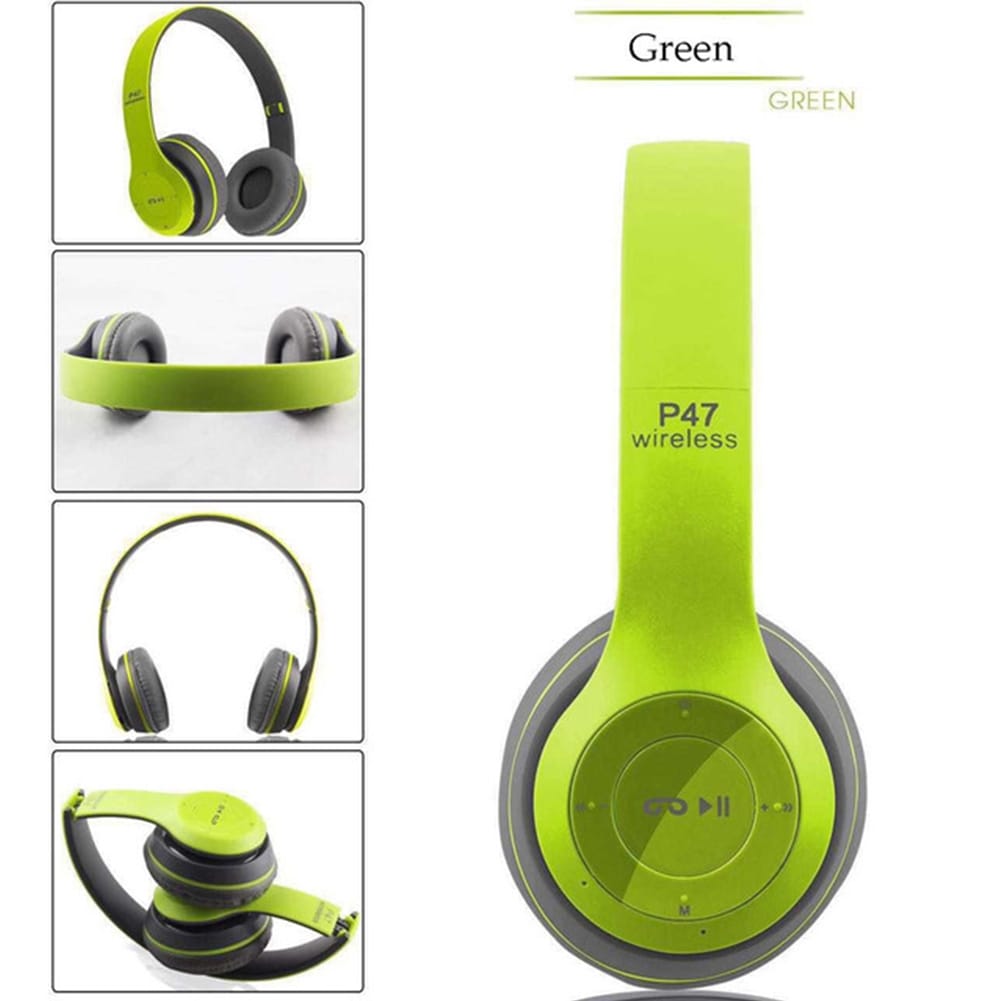 P47 Foldable Wireless Headphones, Tablet Bluetooth-compatible Headset With Mic, Compatible For Mobile Xiaomi Iphone Sumsamg Red - Image 5