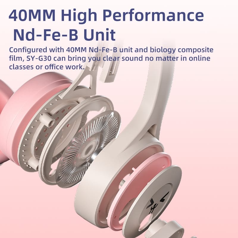 Lightweight Sy-g30 Universal Stereo Headset High-performance Noise Cancelling Ergonomic Design 3.5MM Wired Head-mounted Headphones black - Image 7