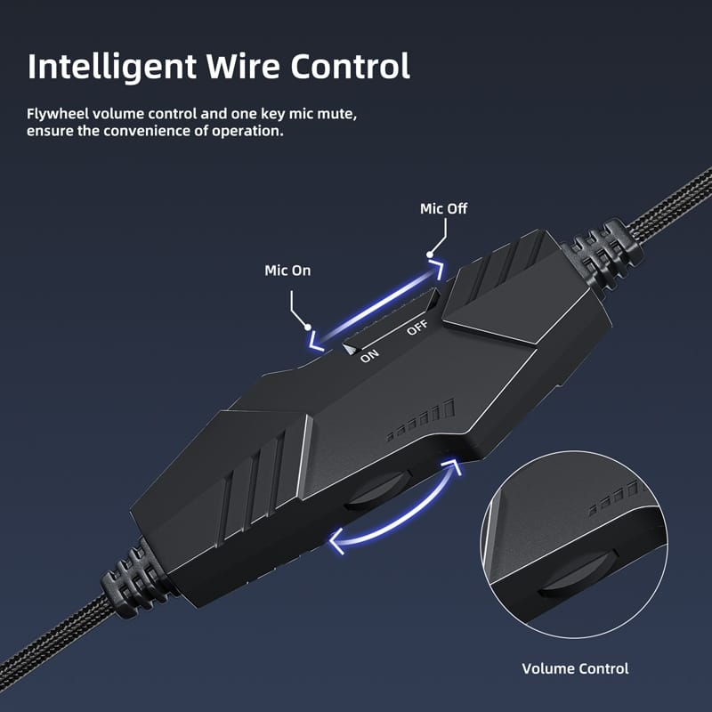 G20 Dynamic Rgb Dual Streamer Wired Headset Noise Reduction Microphone Stereo Ergonomic Head-mounted Gaming Computer Earphone Dark blue - Image 3