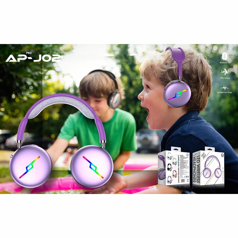 Head-mounted Bluetooth-compatible Headset Stereo Low-latency Noise Cancelling Gaming Wireless Earphones With Breathing Light White - Image 2