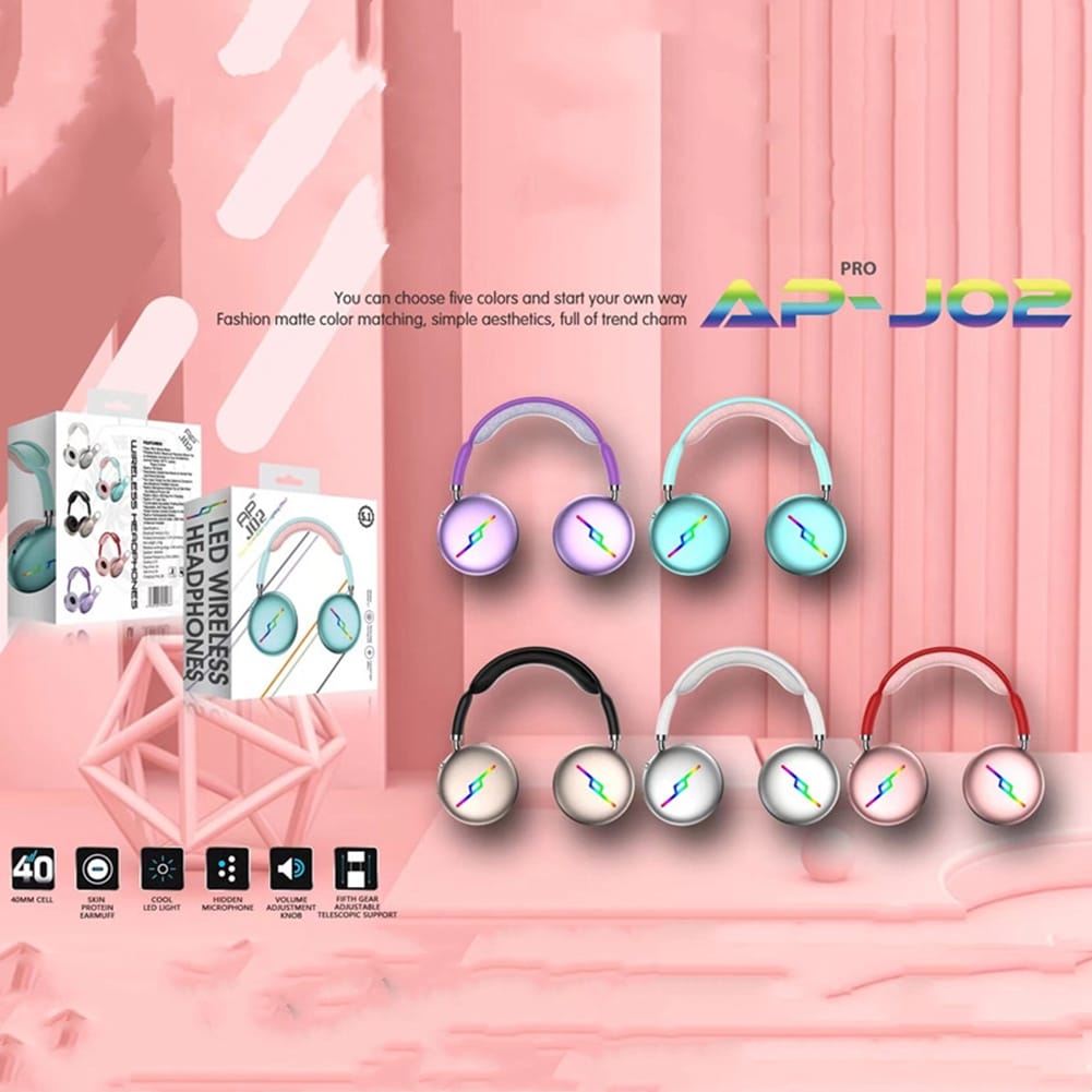 Head-mounted Bluetooth-compatible Headset Stereo Low-latency Noise Cancelling Gaming Wireless Earphones With Breathing Light White - Image 4