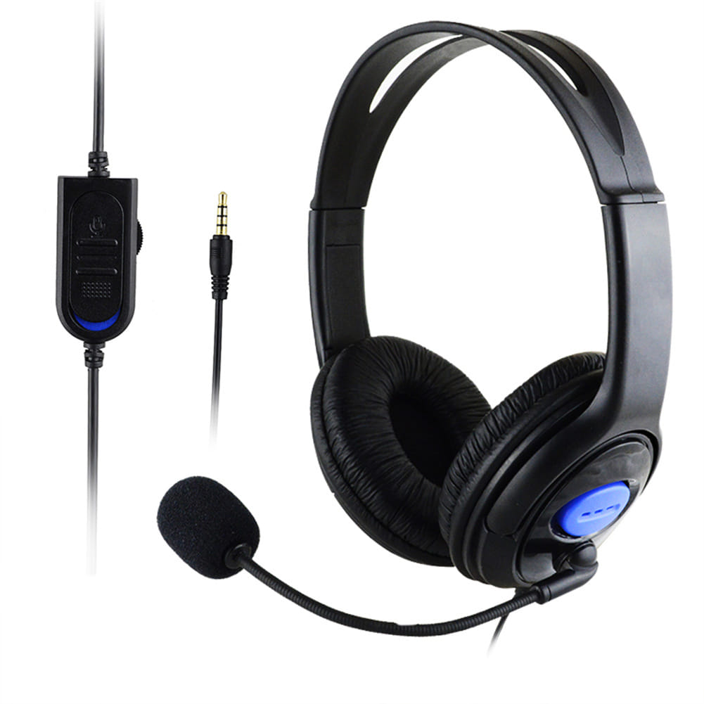 Ps4 Gaming Headset Adjustable Omnidirectional Microphone 3.5mm Plug Noise Reduction Wired Earphone With Volume Controller black - Image 4