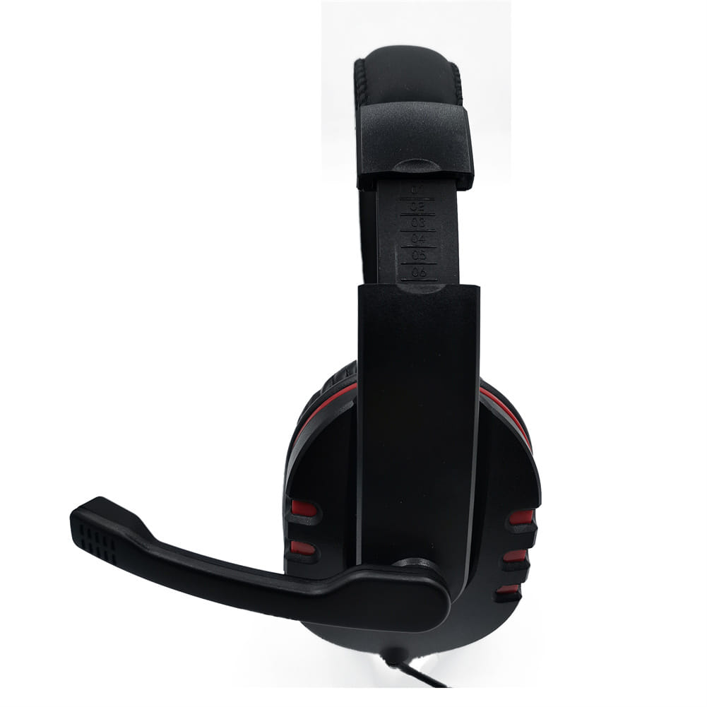 3.5mm Wired Gaming Headset With Adjustable Microphone Volume Controller Noise Cancelling Headphones Compatible For Pc Gaming Black blue + transfer wire - Image 2