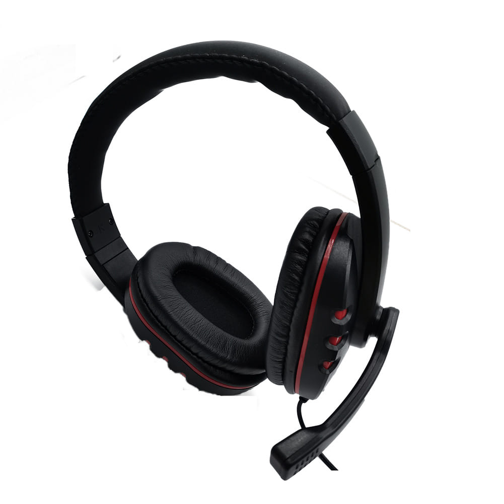 3.5mm Wired Gaming Headset With Adjustable Microphone Volume Controller Noise Cancelling Headphones Compatible For Pc Gaming Black blue + transfer wire - Image 4
