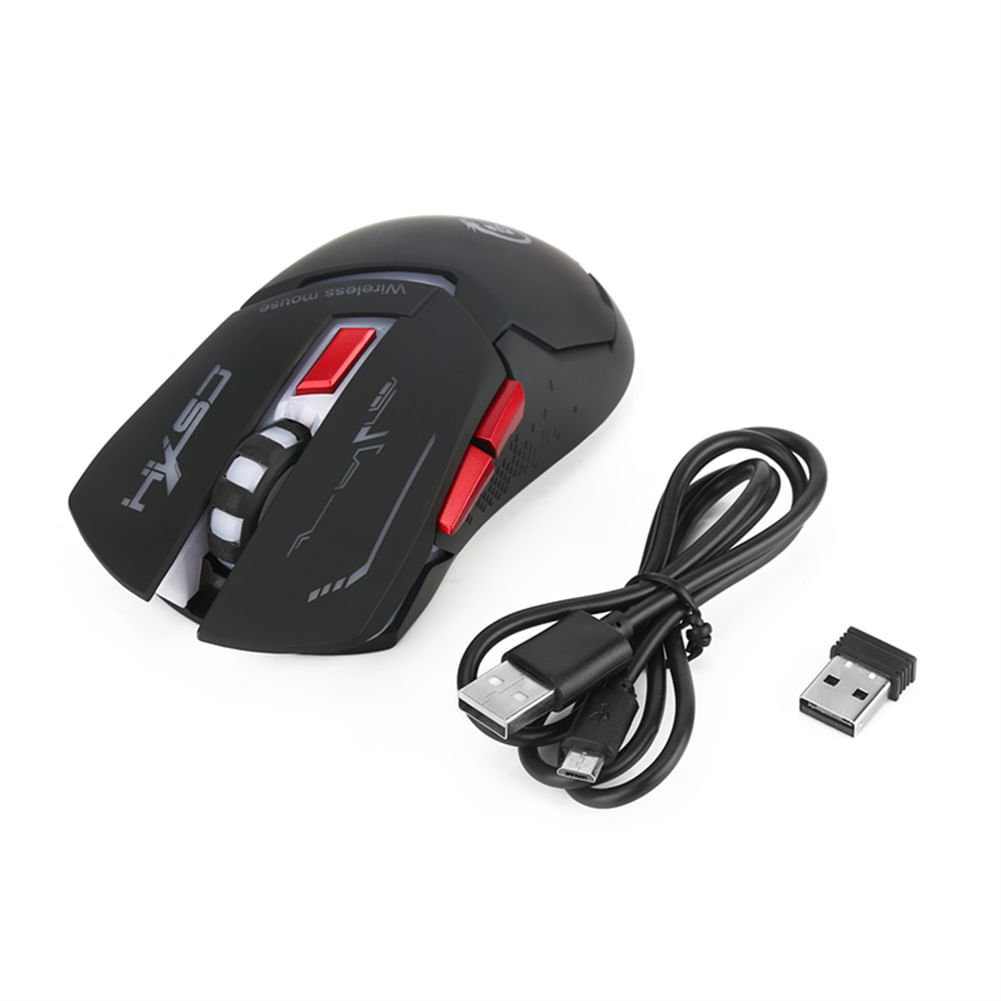 X30 Mouse Colorful Luminous USB Wireless Charging Gaming Mouse Black
