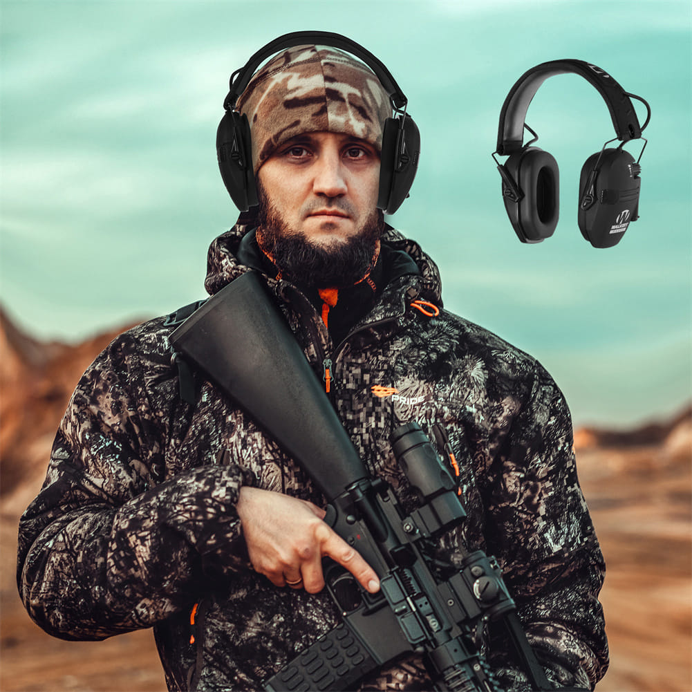 Intelligent Noise Reduction Earmuffs Ear Protective Acoustic Hood For Professional Shooting Training - Image 2