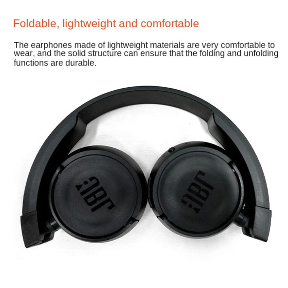 JBL T450BT Wireless Bluetooth-compatible Headphones Flat Foldable In-ear Bass Headset With Mic Noise Cancelling White - Image 7