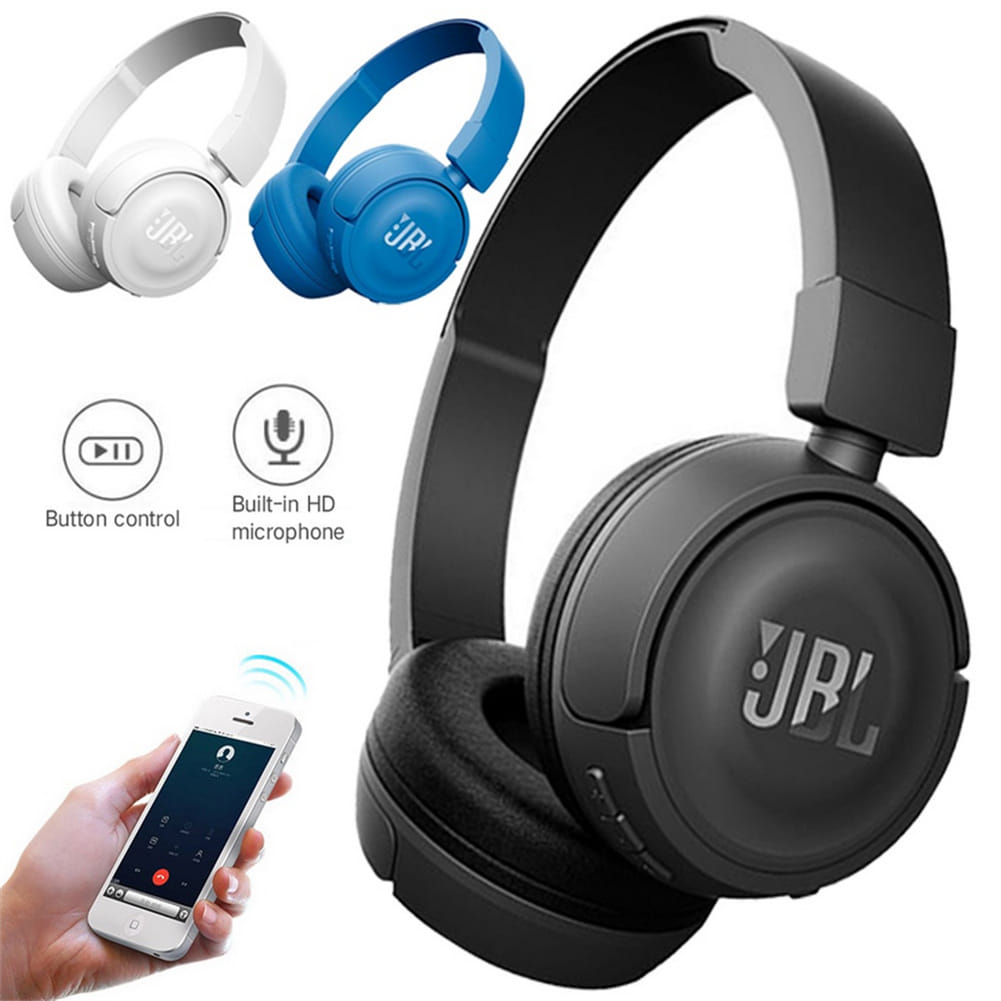 T450BT Wireless Bluetooth Headphones Foldable In-ear Bass Headset with Mic Noise Cancelling Blue - Image 2