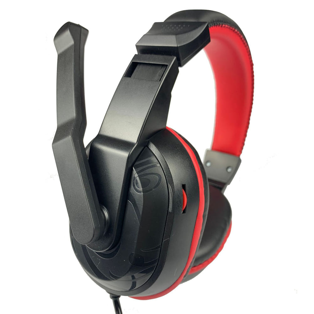 Gaming Headset with Microphone Stereo Sound Soft Earmuff Wired Headphone Black - Image 5