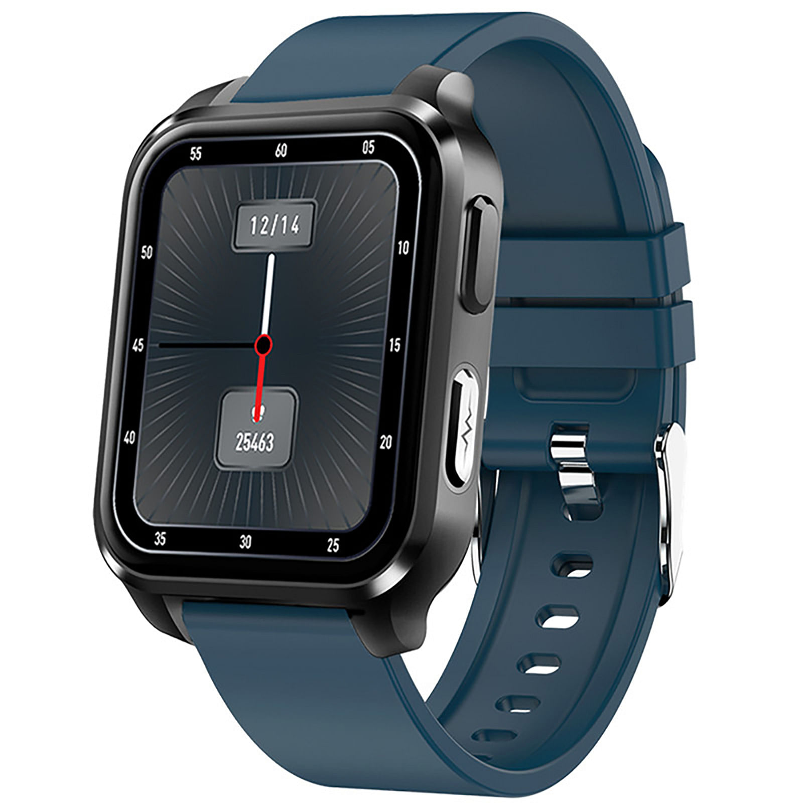ZEBLAZE E90 Smart Watch Heart Rate Blood Pressure Blood Oxygen Sleep Monitoring Sport Waterproof Smartwatch Blue Silicone
