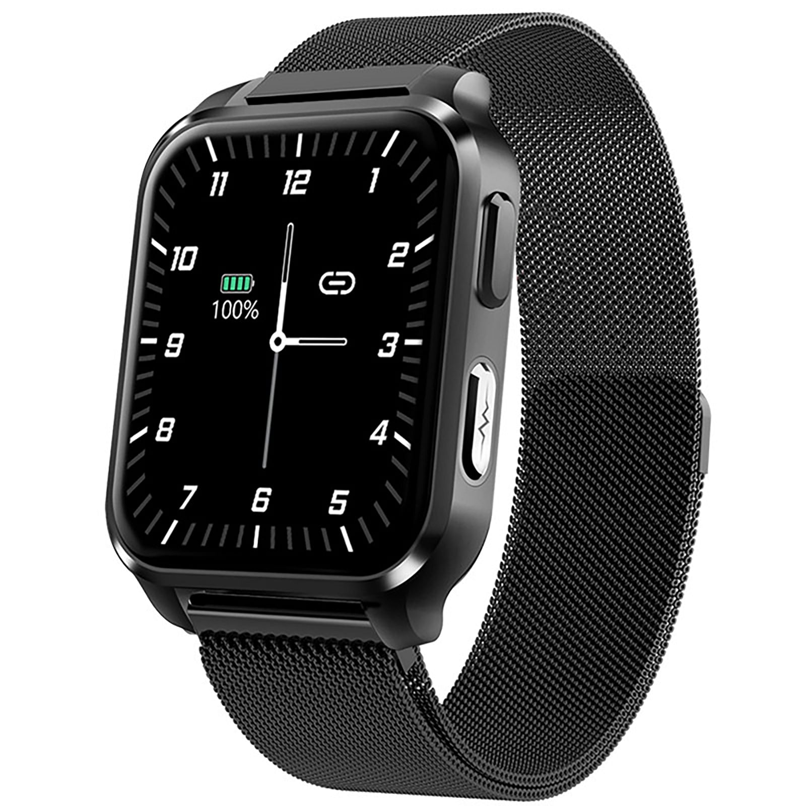 ZEBLAZE E90 Smart Watch Heart Rate Blood Pressure Blood Oxygen Sleep Monitoring Sport Waterproof Smartwatch Black Steel