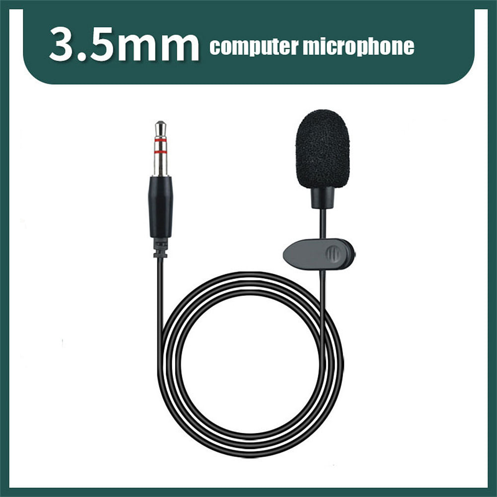 3.5mm Computer Microphones Mini Lavalier Mic Tie Clip Lapel Pc Microphone For Speaking Singing Speech High Sensitivity 3.5MM -section computer