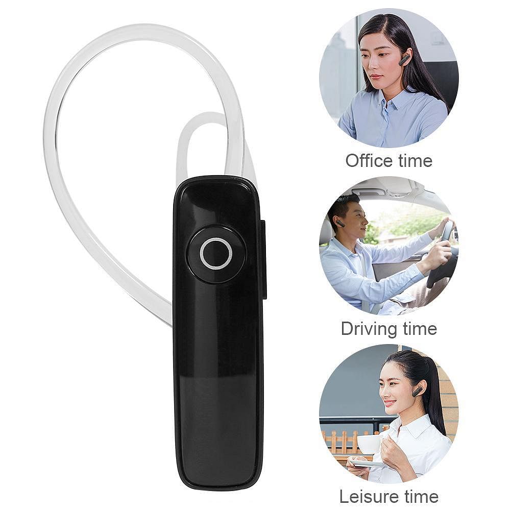 M165 Wireless Bluetooth Headset Hands-free Calling Business Earphone Compatible For Xiaomi/iphone 12 black