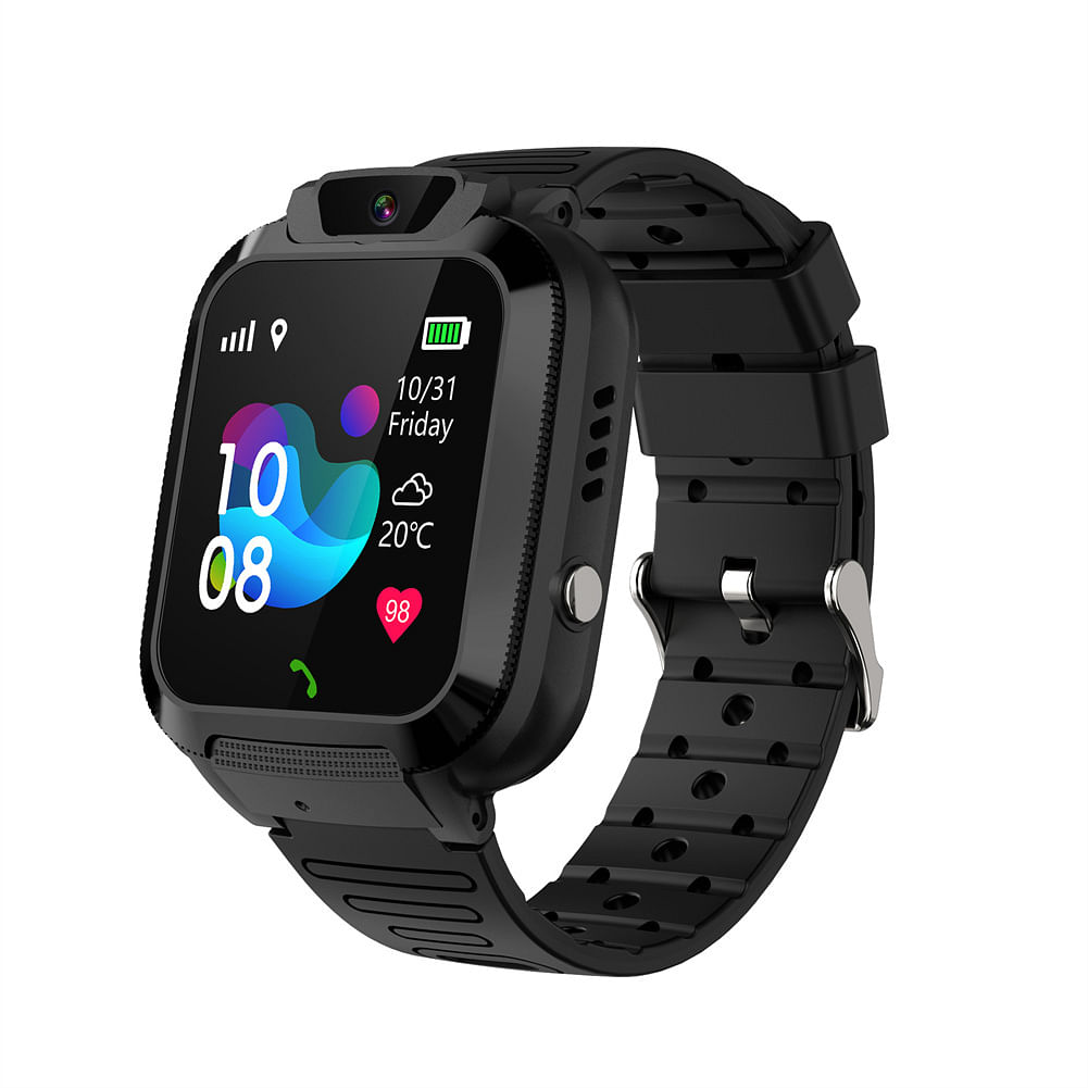 Kids Smart Watch Waterproof Sos Positioning Finder Touch-Screen Call Phone Watch Q16s For Boys Girls black