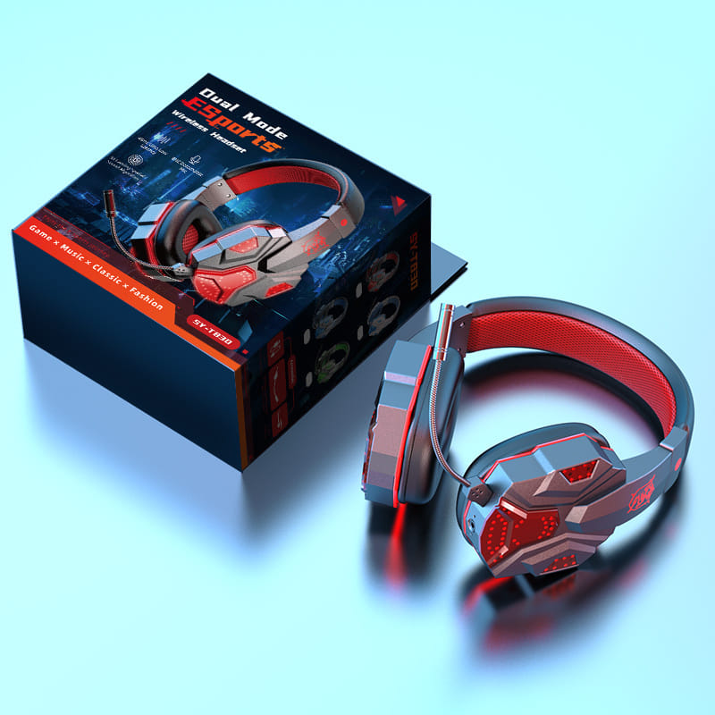Sy-t830 Wireless Bluetooth Headset Low-latency Luminous E-sports Gaming Earphone Dark Blue - Image 4