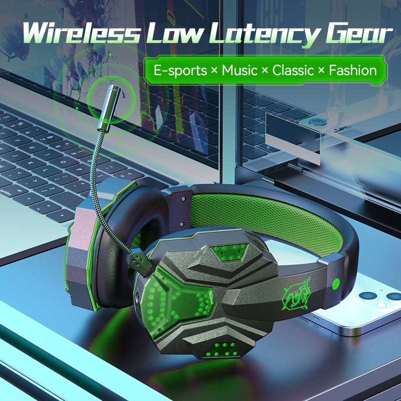 Sy-t830 Wireless Bluetooth Headset Low-latency Luminous E-sports Gaming Earphone Dark Blue - Image 5