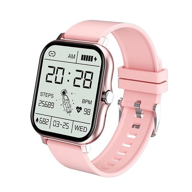Smart Watch Clock Fitness Heart Monitor Sport Smartwatch Full-screen Touch Bluetooth Calls Watches Pink