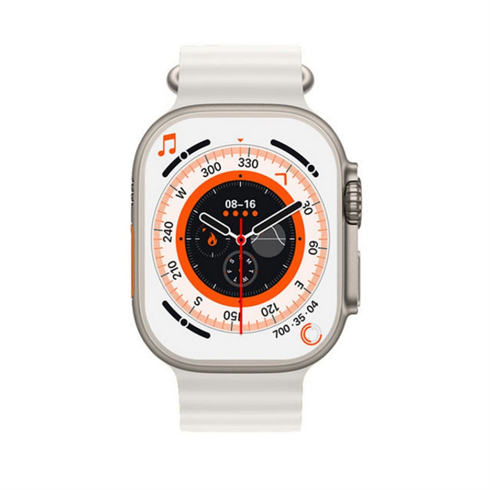 Men Women Smart Watch T800 Ultra-series 8 Bluetooth-compatible Call Health Monitoring Fitness Bracelet White