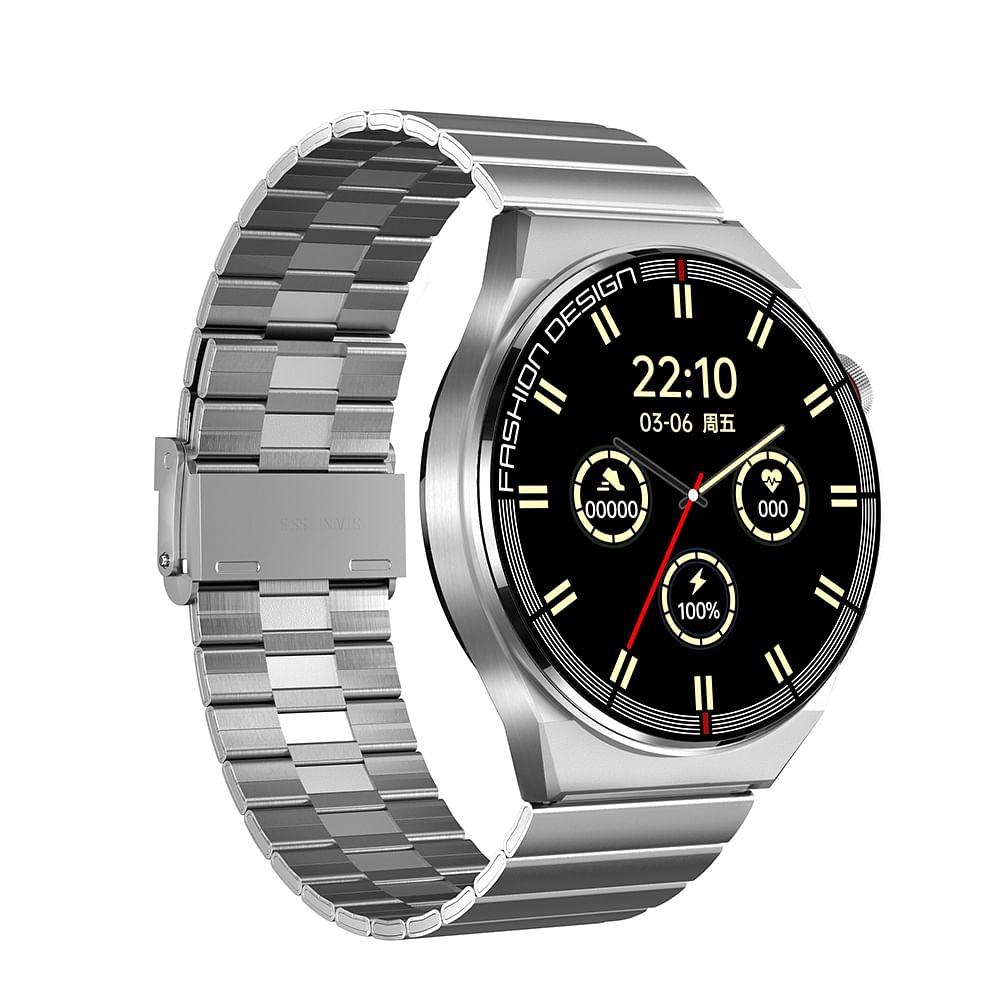 Sk11 Plus Smart Watch Bluetooth Call Heart Rate Blood Oxygen Monitoring Pedometer MD3max Silver shell silver steel