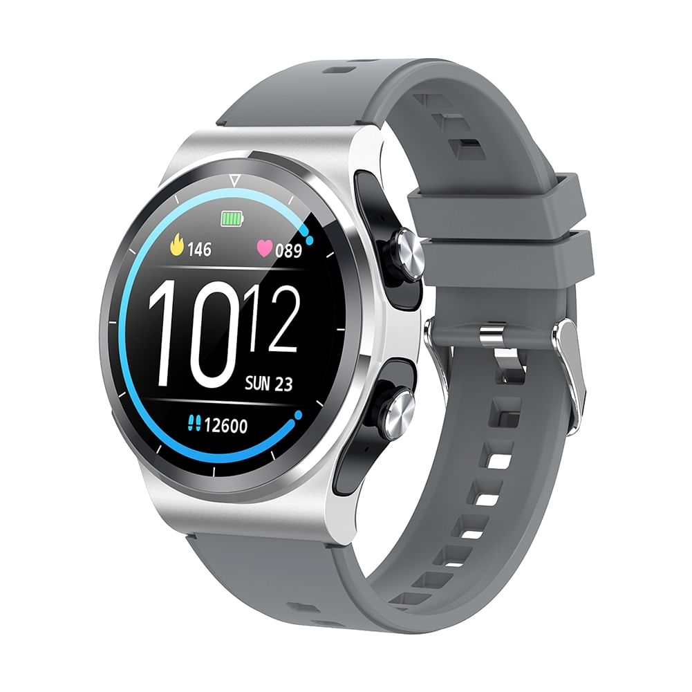 Gt69 2-in-1 Smart Watch 8 Sports Modes Tws Bluetooth-compatible Headset Heart Rate Dial Smartwatch Silver