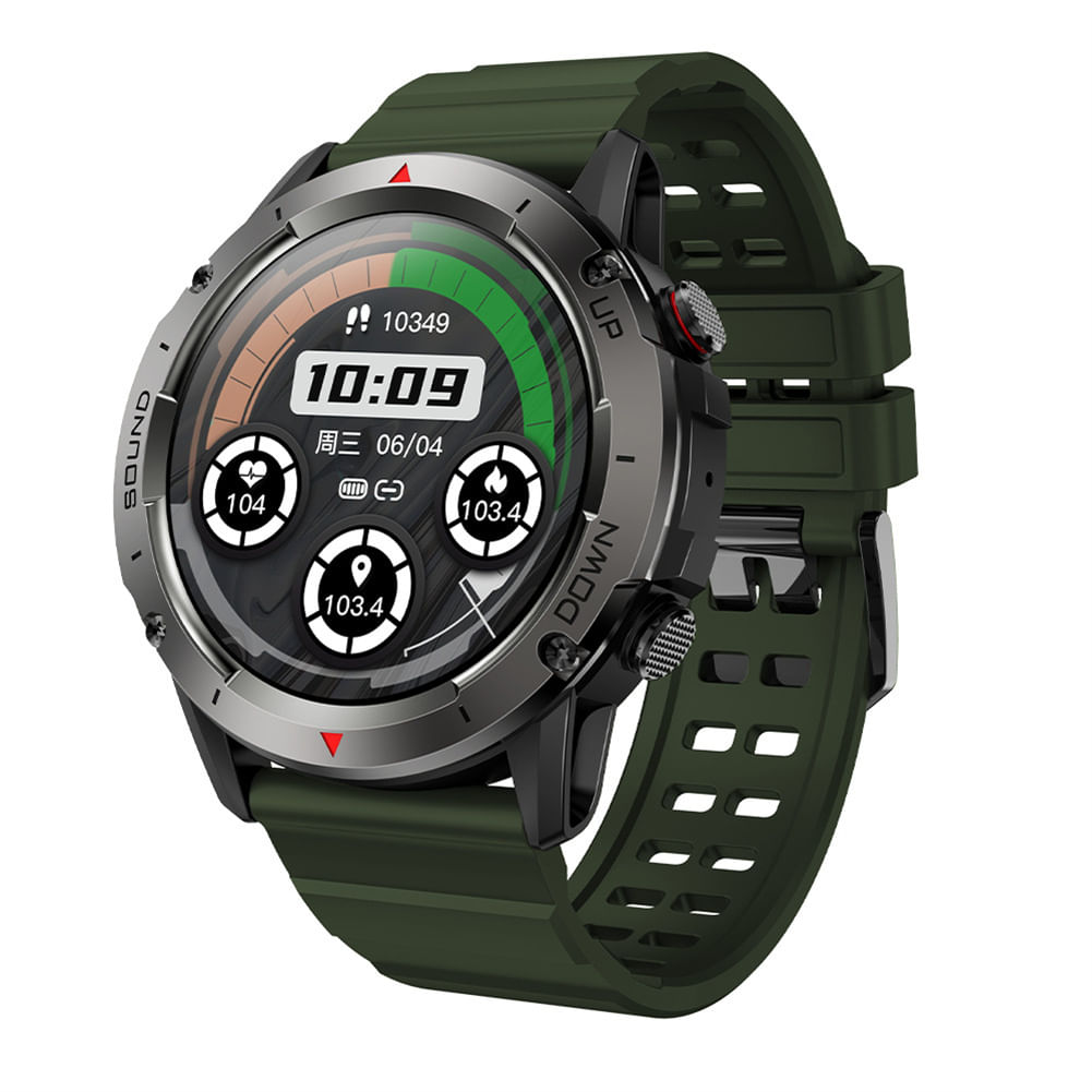 Nx9 Smart Watch Bluetooth Calling 24h Heart Rate Blood Pressure Blood Oxygen Detection Sports Smartwatch Army Green