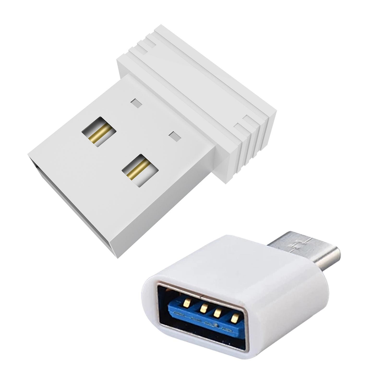 Mini Usb Mouse Touch Automatic Computer Anti-sleep Mouse Mover Awake Keeps Simulate Device Driver Free white + adapter