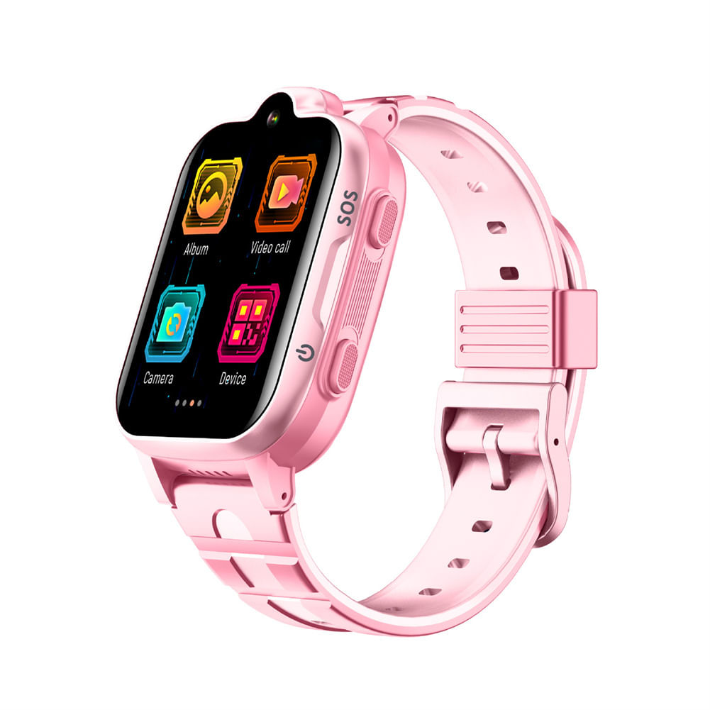 4g Kids Smartwatch Phone Gps Locator Sos Hd Video Call Touch Screen Ip67 Waterproof Smart Watch Phone K15 Pink