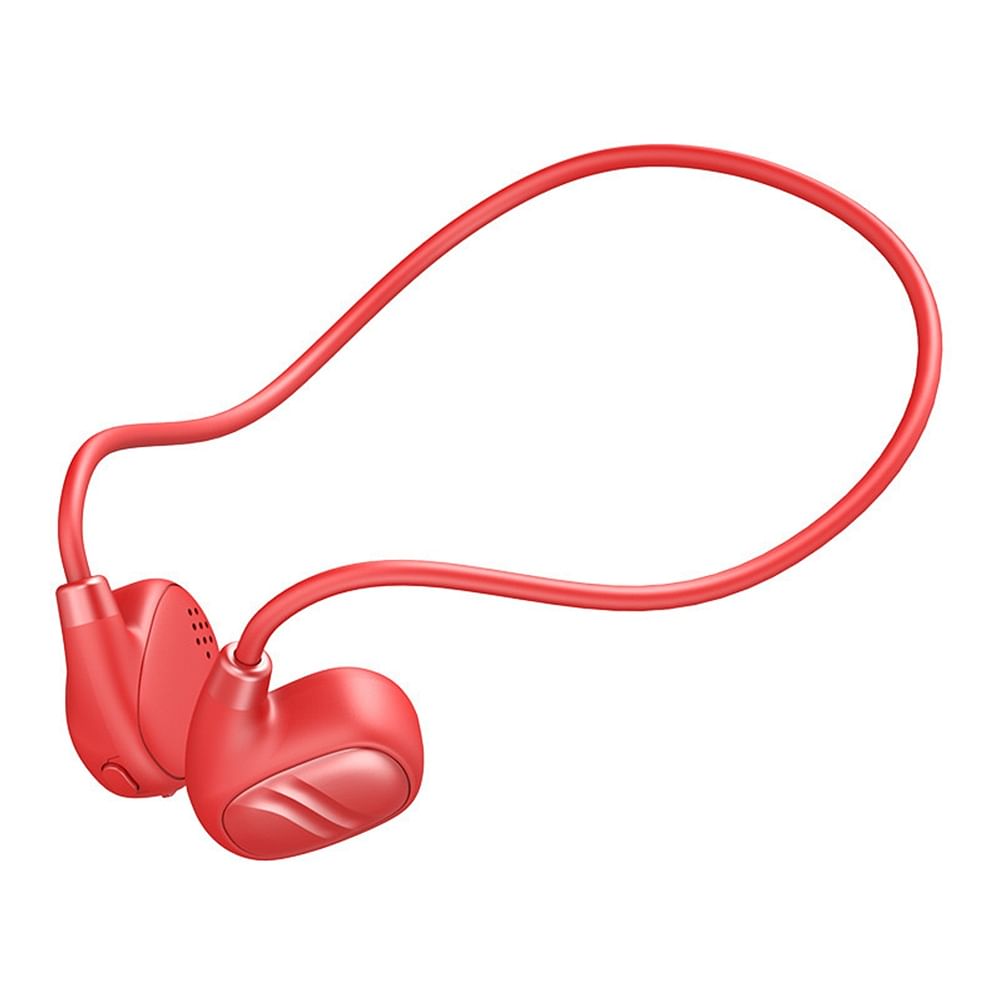 Qc11 Bone Conduction Earphones Wireless Bluetooth Headset Earhook Waterproof Sports Headphones red