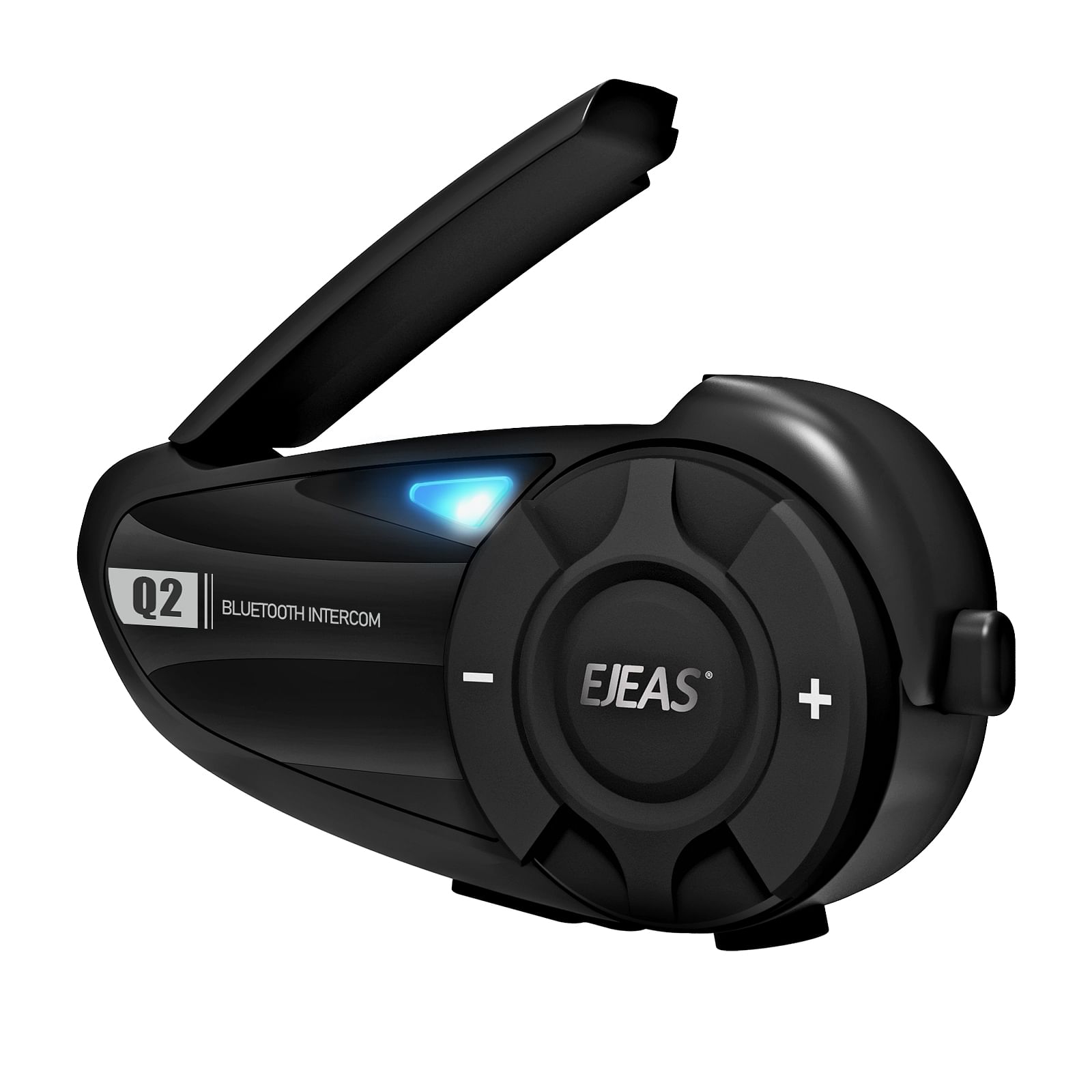 Q2 Motorcycle Bluetooth-compatible Helmet 2 Riders Quick Pairing Wireless Intercom Earphone Waterproof Black