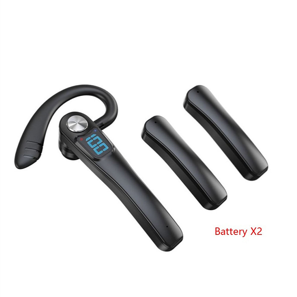 X7 Bluetooth Headset With Replaceable Battery Power Display Voice Control Driving Business Earphone black Dual batteries bagged
