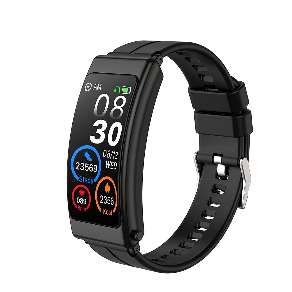 K13 Smart Watch with Bluetooth-compatible Earphone 2-in-1 Smart Smartwatch Pedometer Sports Bracelet Black