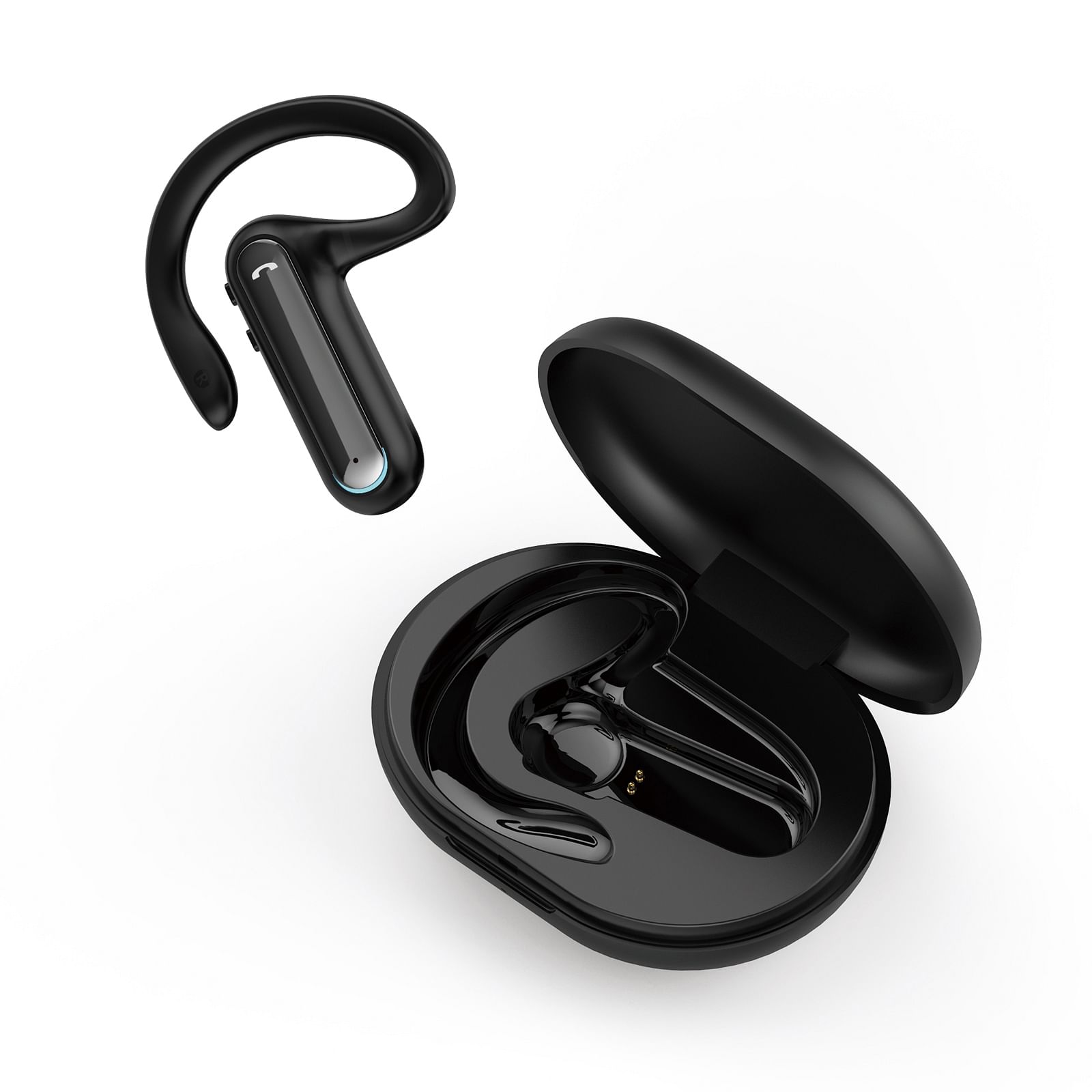 Hi8 Wireless Bluetooth Earphone Non-in-ear Hands-free Headphones Ear Hook Business Headset Black