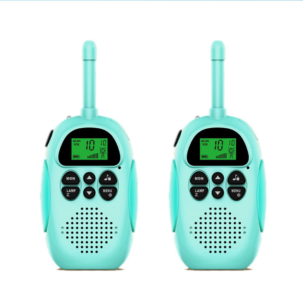 2pcs Kids Walkie-talkie 3km Long Range Handheld Wireless Walkie Talkies Parent-child Interactive Toy Gifts Blue-Blue