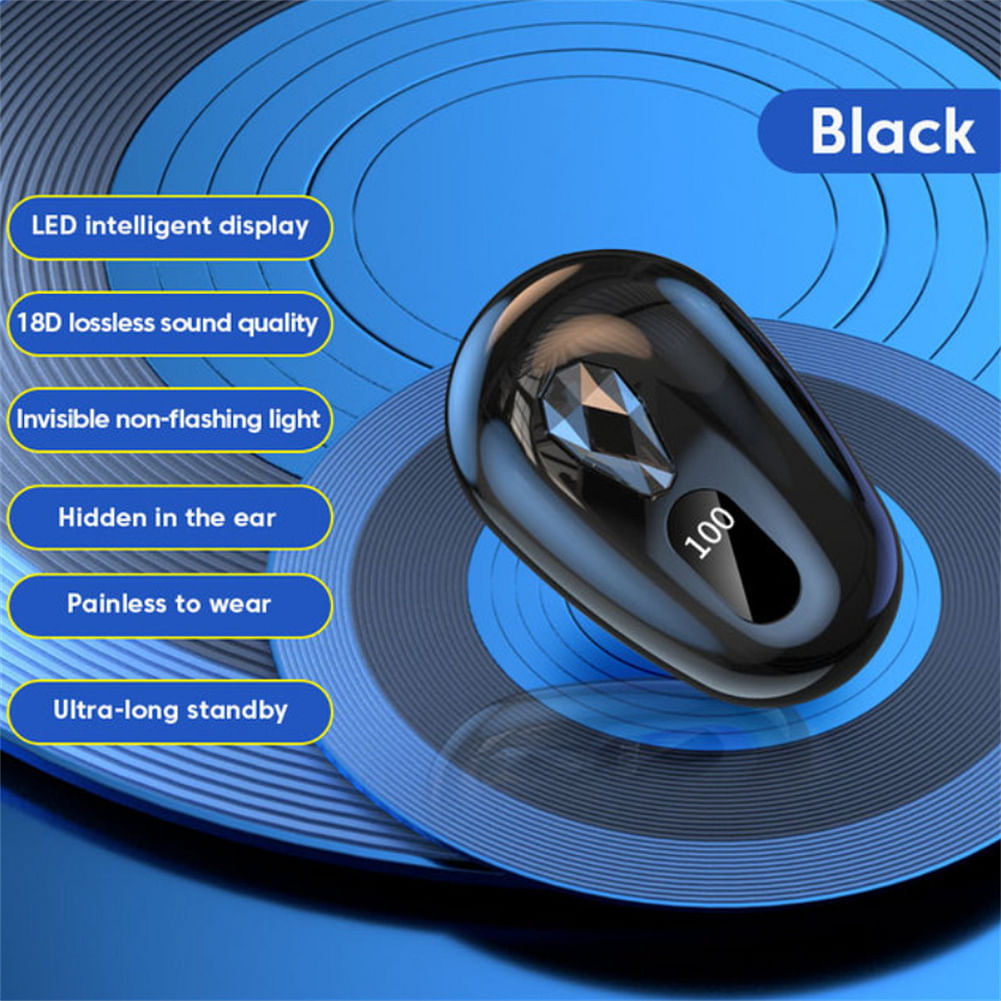 S980 Bluetooth 5.2 Headset Mini Wireless In-ear Sports Headphones With Mic Hands-free Earphone black