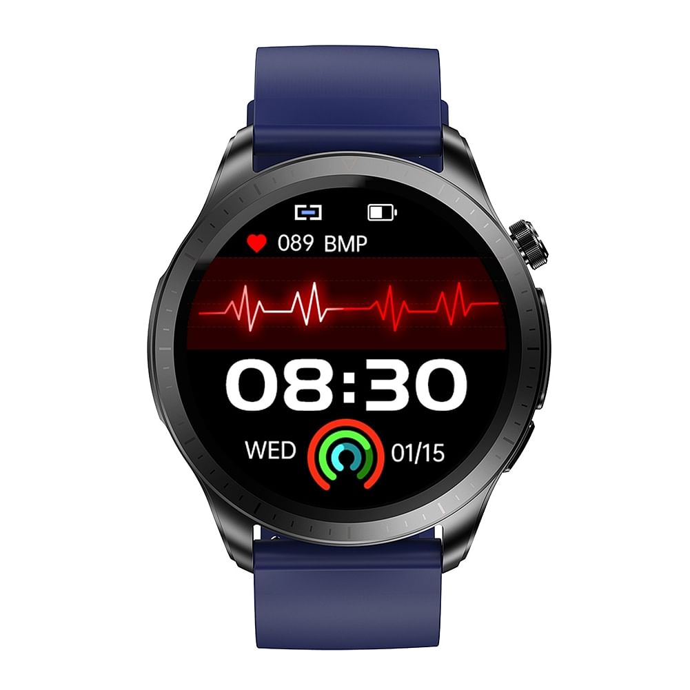 E420 Smart Watch Ecg Ppg Heart Rate Blood Pressure Blood Sugar Health Monitor Waterproof Fitness Bracelet Blue Silicone