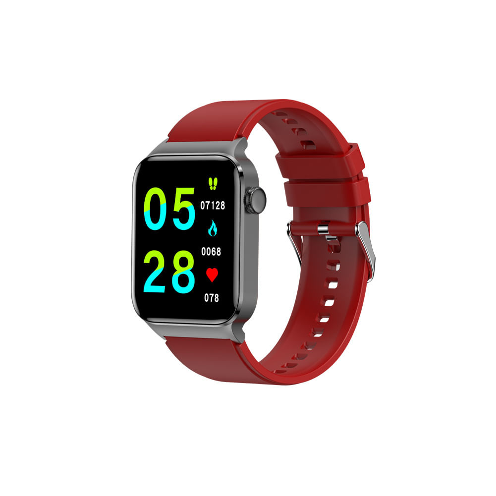 T50 Smart Watch Full Touch Screen Bluetooth-compatible Calling Heart Rate Blood Oxygen Monitoring Dafit Bracelet Red