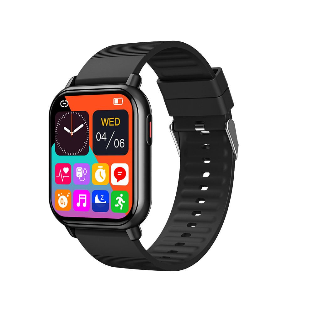 Zw32 Smart Watch 1.85 HD Screen Heart Rate Blood Oxygen Body Temperature Monitoring Magnetic Charging Wristwatch Black