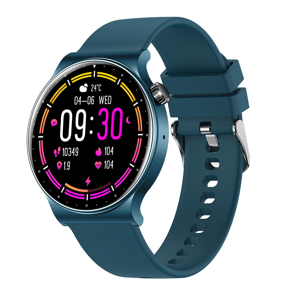 Kr08 Smart Watch Bluetooth Calling Heart Rate Blood Pressure Blood Oxygen Monitoring Dafit Smartwatch Blue