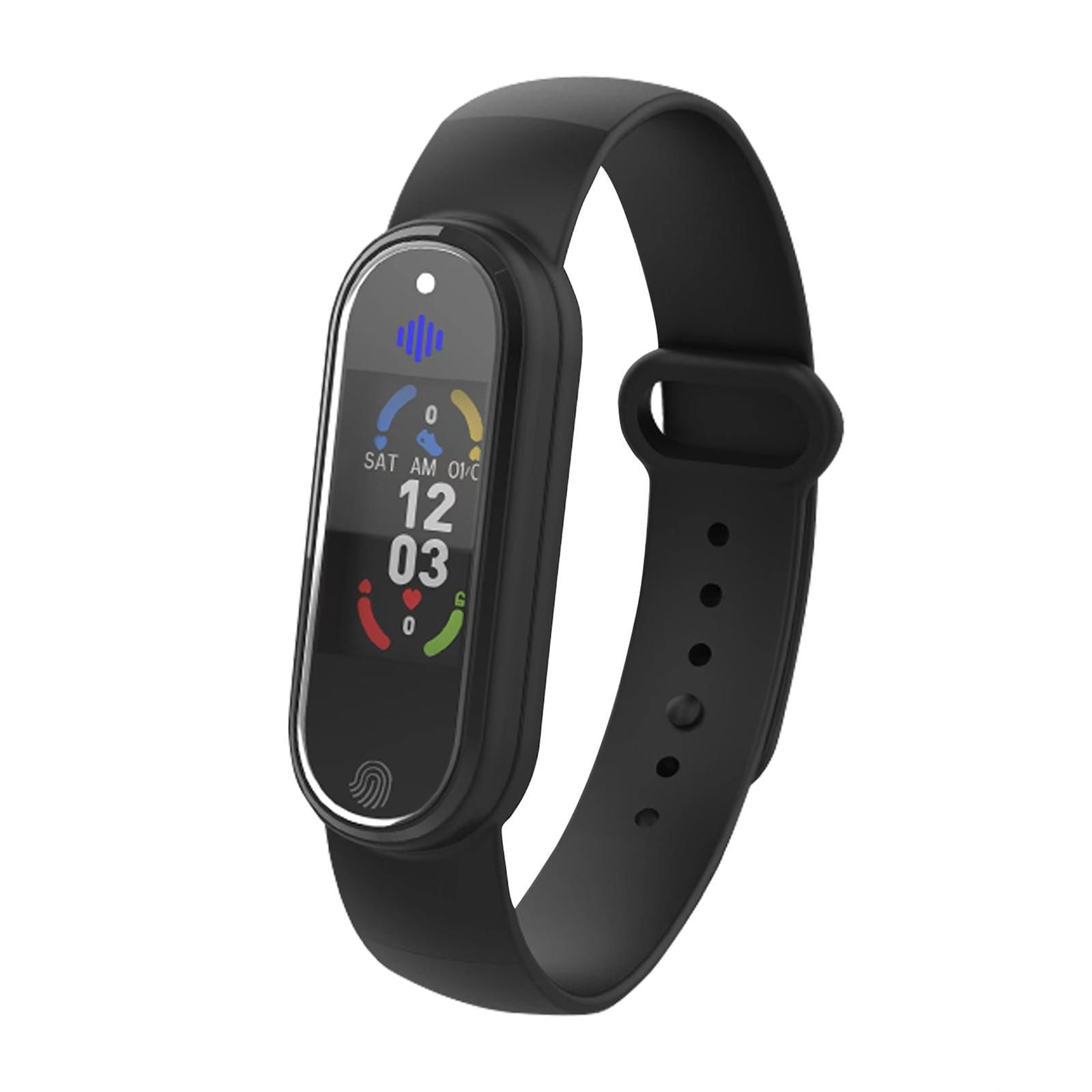 Smart Bracelet Heart Rate Blood Pressure Monitoring Sports Pedometer Ultrasonic Mosquito Repellent Wrist Watch Black