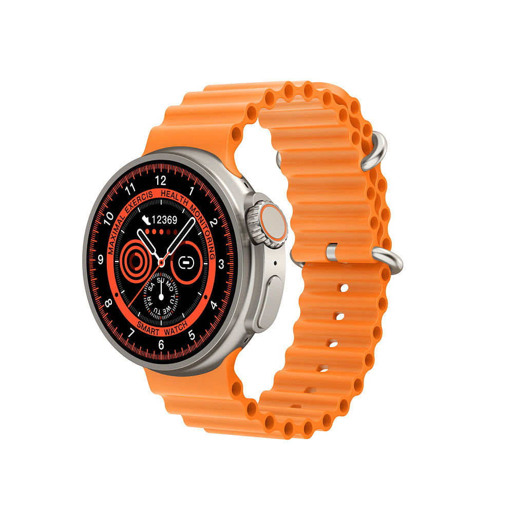 K9 Smart Watch 1.39 Inch Round Screen Bluetooth Calling Wireless Charging Sports Fitness Smartwatch Orange