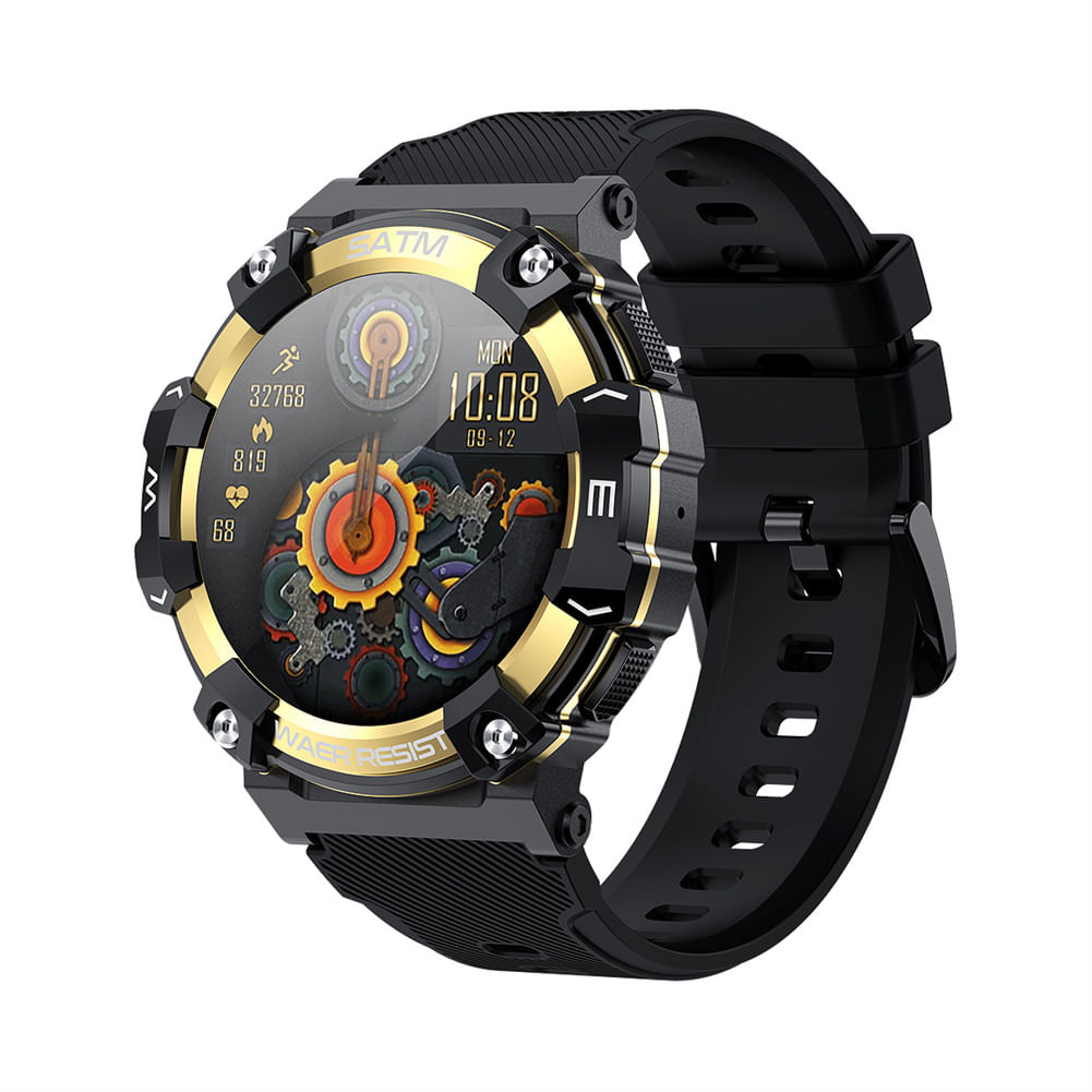 Pg666 C21 Smart Watch Heart Rate Blood Pressure Monitor Bluetooth Call Outdoor Sports Smartwatch Gold