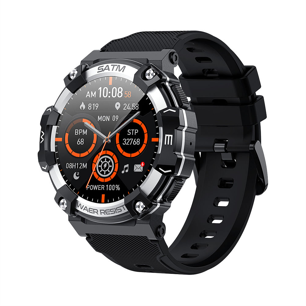 Pg666 C21 Smart Watch Heart Rate Blood Pressure Monitor Bluetooth Call Outdoor Sports Smartwatch Silver