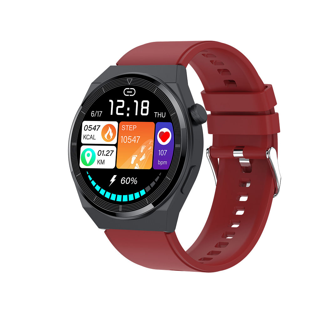 T88 Smart Watch HD 1.32-inch Touch Screen 8763e Bluetooth Call with Encoder Sports Fitness Bracelet Red